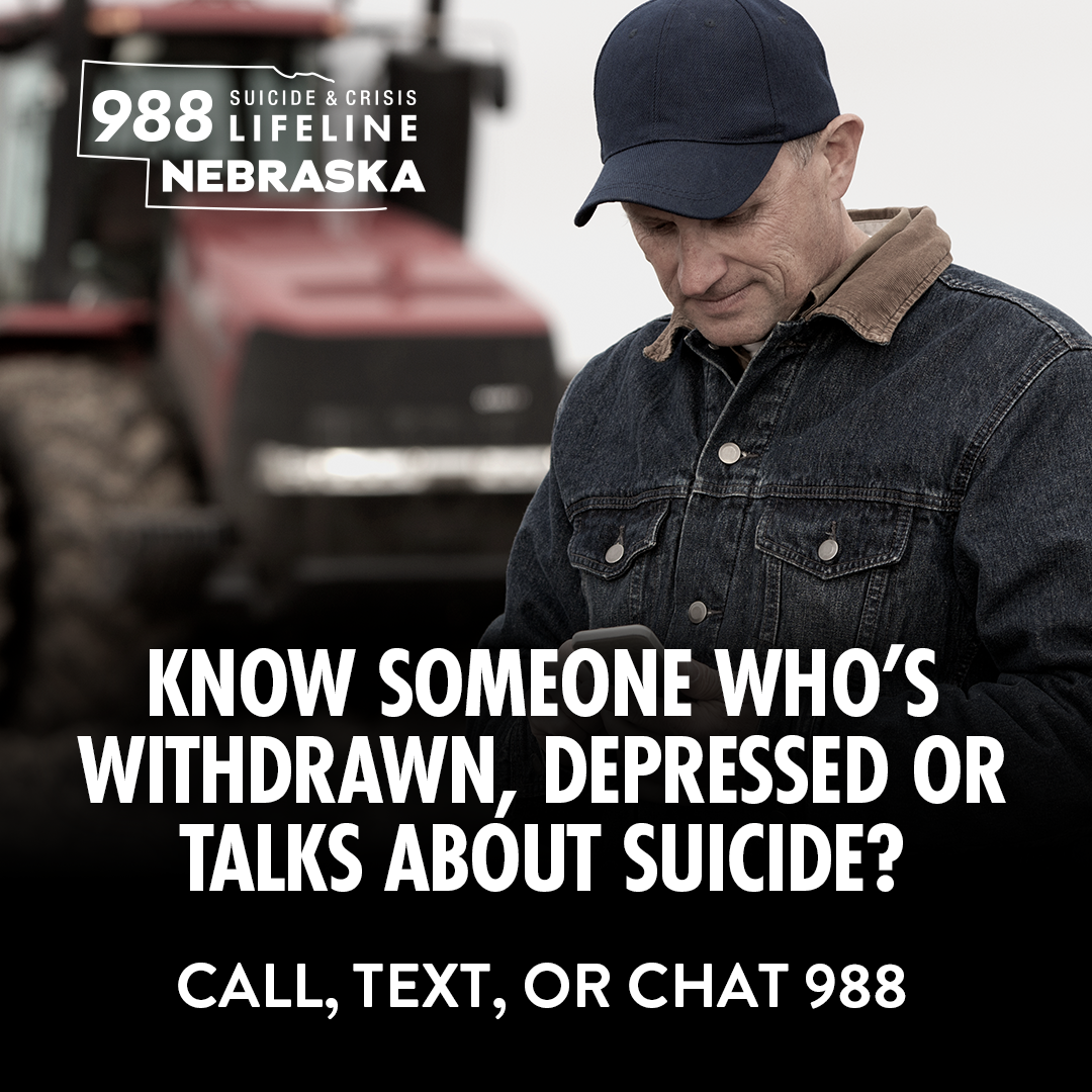 Know someone who's withdrawn, depressed, or talks about suicide. Call, Text, or Chat 988.